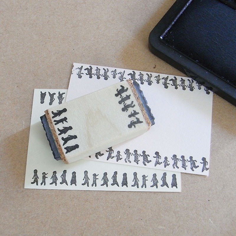 Handmade rubber stamp Walk and run - Stamps & Stamp Pads - Rubber 