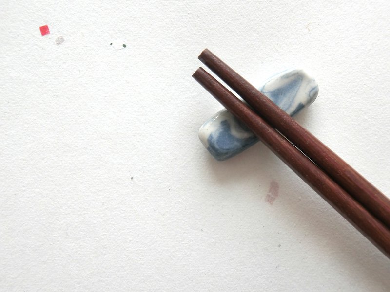 石下 / 陶瓷 藍色白色 藍白 海洋 天空 雲石紋 (2入) 筷架 - 餐桌布/桌巾/餐墊 - 瓷 藍色