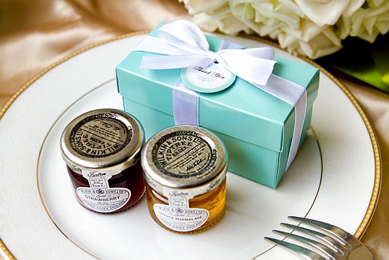 Double Love Tiffany Box-Tiptree Jam-Two Gift Boxes for Table Gift Afternoon Tea - แยม/ครีมทาขนมปัง - อาหารสด สีน้ำเงิน