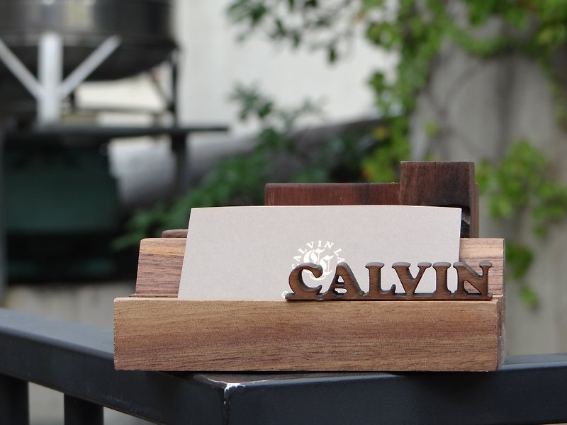 "CL Studio" [modern simple - geometric style wooden mobile phone rack / business card holder] N71 - ที่ตั้งบัตร - ไม้ 