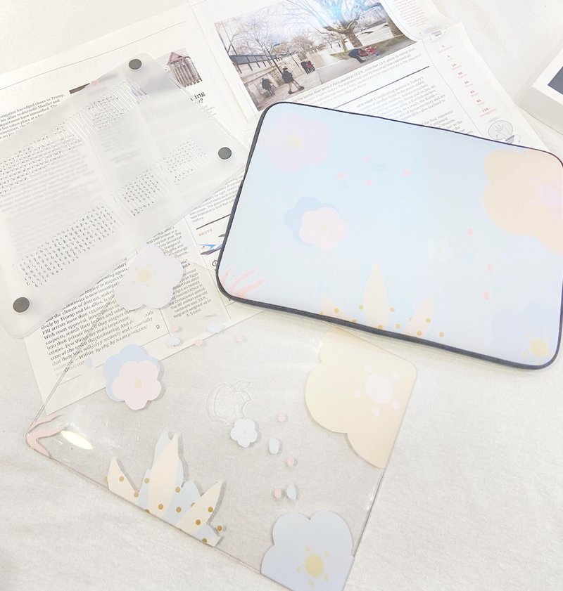 88折福袋. 柔和花兒 MACBOOK殼及電腦包套裝 - 電腦配件 - 其他材質 
