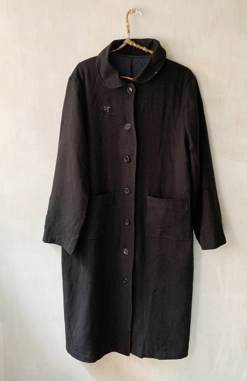 外套--樹梢的聲音 - 女大衣/外套 - 棉．麻 黑色
