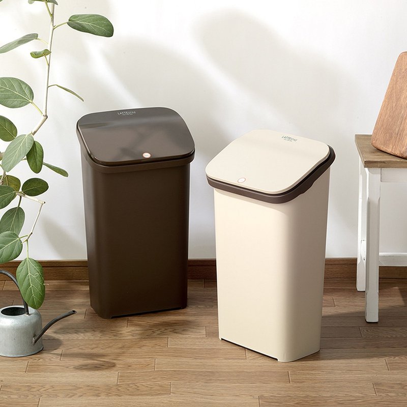 日本RISU (Latte Style系列)按壓式緩衝功能垃圾桶 19L - 垃圾桶 - 塑膠 