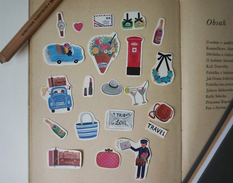 旅行貼紙 - Travel Stickers  - 貼紙 - 紙 