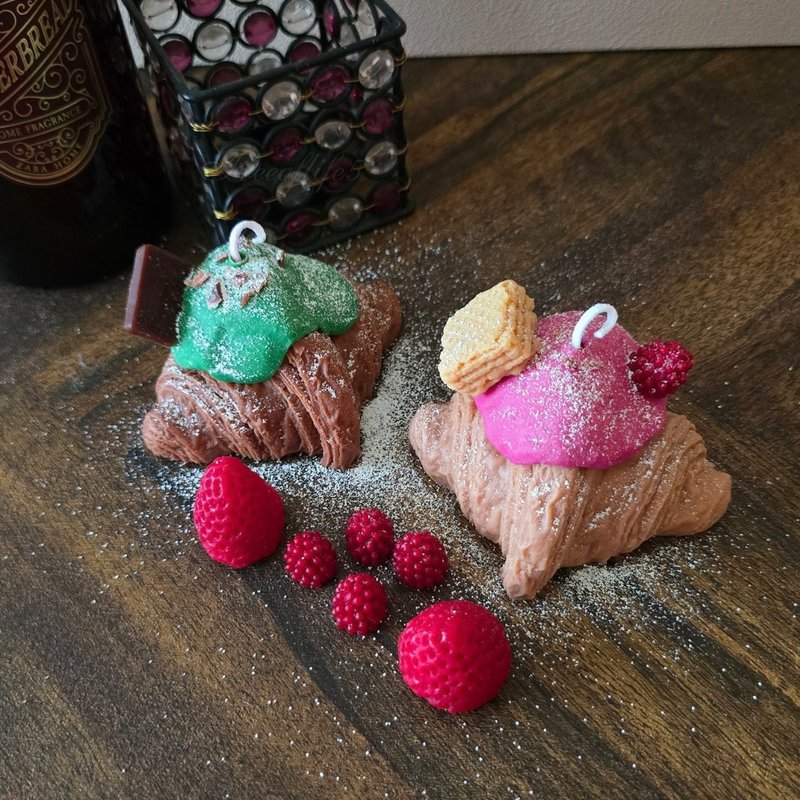 耶誕可頌蠟燭 交換禮物 - 香氛蠟燭/燭台 - 蠟 多色