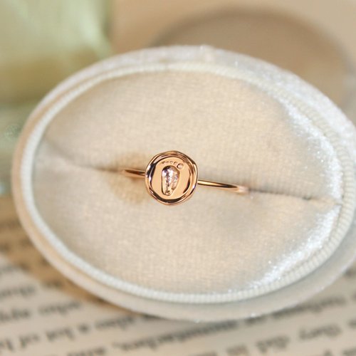 Petit Madam Jewelry 【專屬印記】14k/18K 寶寶腳丫封蠟戒指 全訂製 客製化禮物