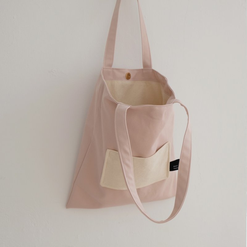 Girls Heart Canvas Bag - กระเป๋าแมสเซนเจอร์ - ผ้าฝ้าย/ผ้าลินิน สึชมพู