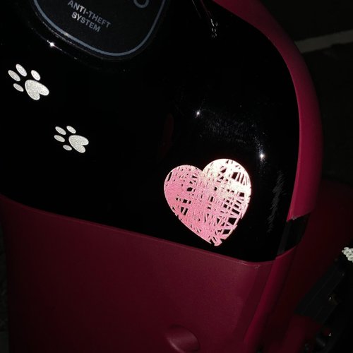 反光屋FKW 愛心 心型 心 粉紅 可愛反光貼紙 機車裝飾防水貼 塗鴉貼紙