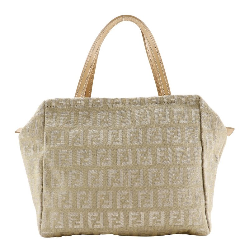 【日本直送】フェンディ FENDI ズッカ ハンドバッグ キャンバス ベージュ レディース【中古】 - 手提包/手提袋 - 棉．麻 咖啡色