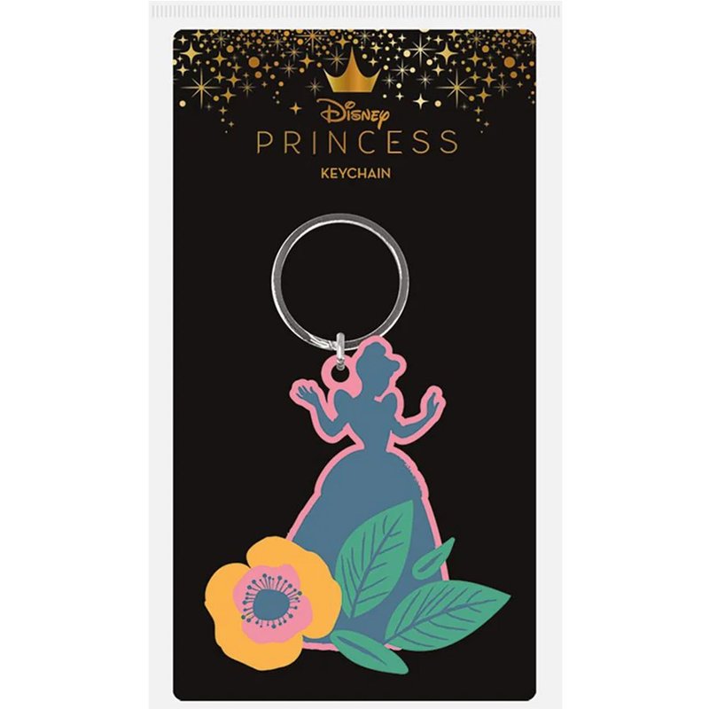 【迪士尼】仙履奇緣 仙杜瑞拉剪影造型鑰匙圈/Disney - 鑰匙圈/鑰匙包 - 橡膠 多色
