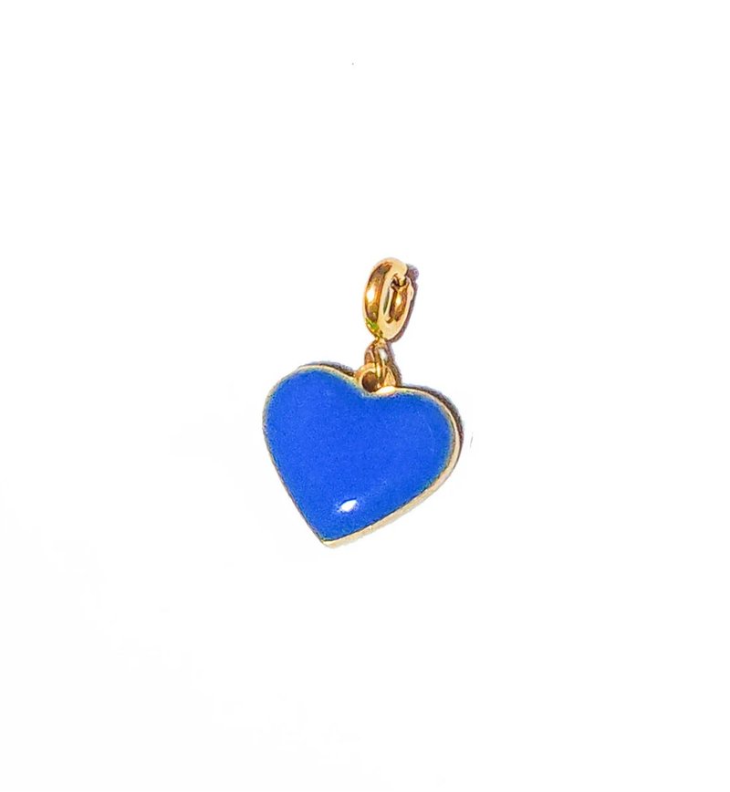 Humble Heart Pendant • Cobalt & Bright Green - พวงกุญแจ - สแตนเลส สีน้ำเงิน