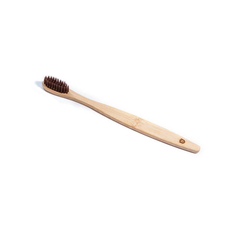 Islandoffer Bamboo wood color toothbrush Adult toothbrush brown colors(1 pc) - อื่นๆ - ไม้ สีทอง