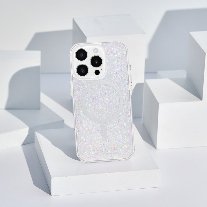 【kate spade】iPhone 16 series MagSafe premium magnetic anti-fall case Galaxy Star Diamond - Phone Cases - Plastic 