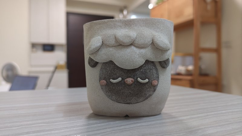 盆器-羊 - 花瓶/花器 - 陶 