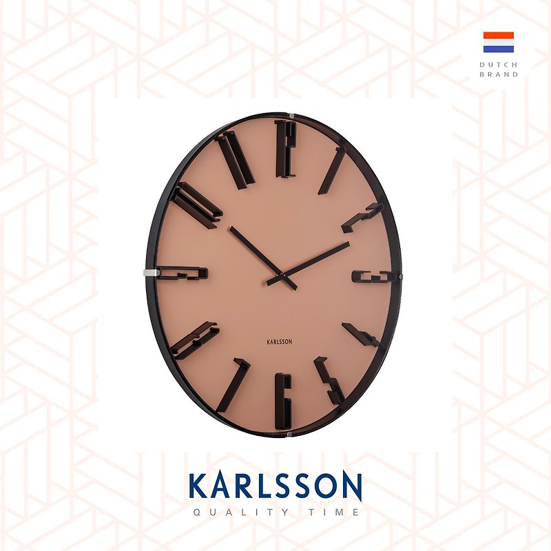 荷蘭Karlsson, Wall clock 40cm Sentient sand brown - 時鐘/鬧鐘 - 其他金屬 橘色