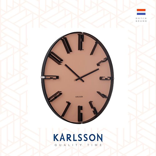 Ur Lifestyle 荷蘭Karlsson, Wall clock 40cm Sentient sand brown