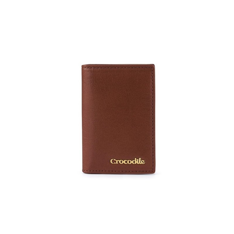 [Best-selling gift recommendation] Accordion style business card holder for men and women, vegetable tanned leather 2 card holders - ที่เก็บนามบัตร - หนังแท้ สีนำ้ตาล