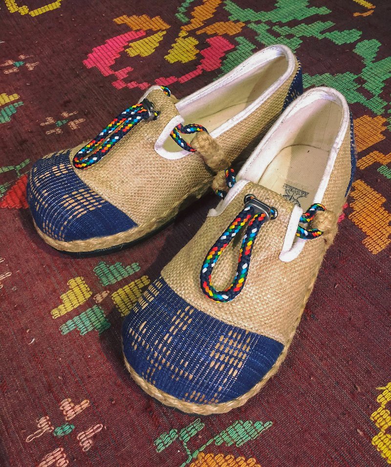 Original Eco-Brand : EARTH.er :: SAND ROPE Eco Shoes - Sandals - Cotton & Hemp Blue