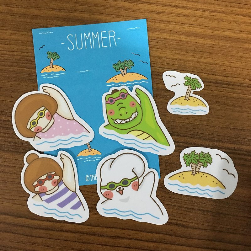 SUMMER waterproof sticker 6 into the group SS0152 - Stickers - Waterproof Material Multicolor