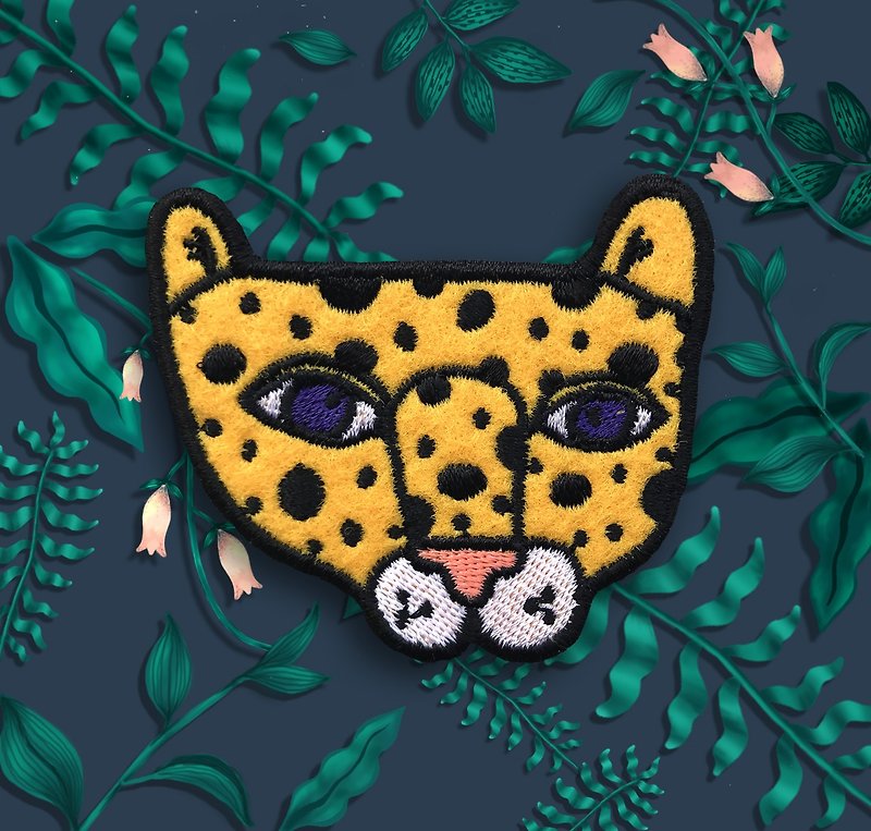 LEOPARD JUNGLE COLLECTION - バッジ・ピンズ - 刺しゅう糸 イエロー