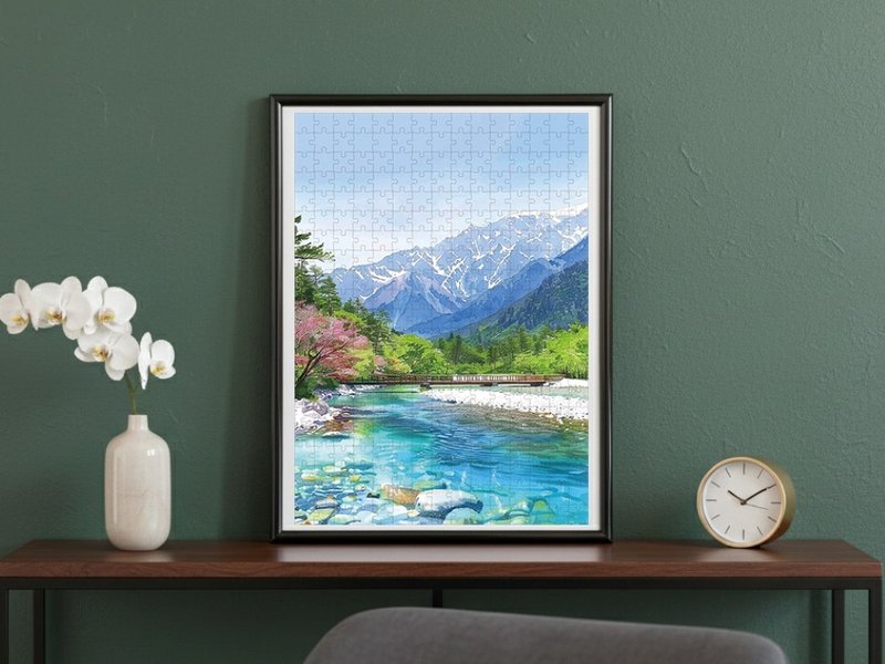 日本製手工拼圖・上高地、長野・日本風景・送禮、擺設 - 壁貼/牆壁裝飾 - 紙 