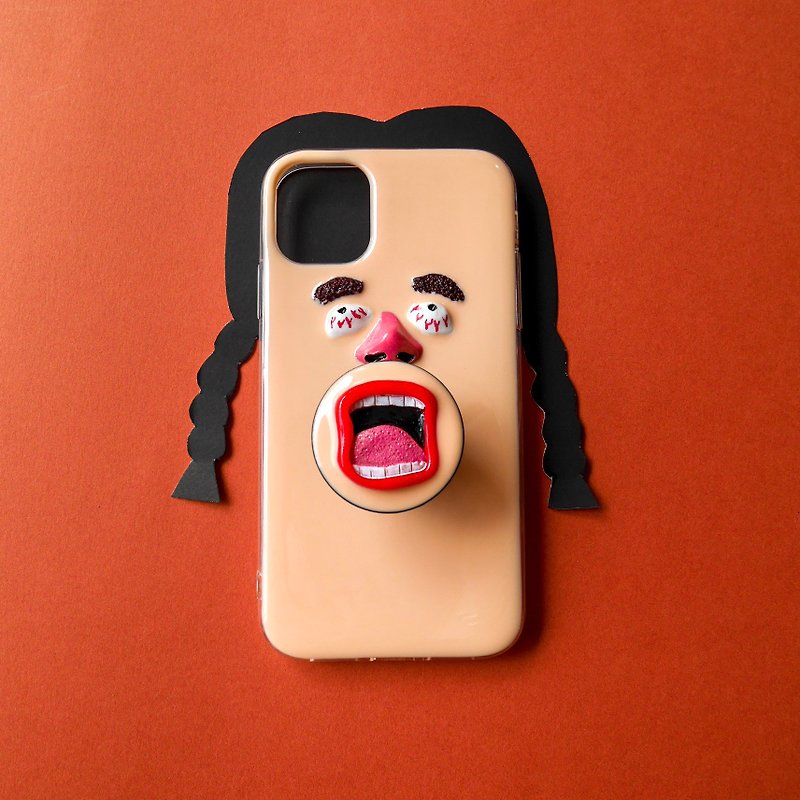 POP UP MOUTH - Ahhh ! ! - Phone Cases - Other Materials Brown
