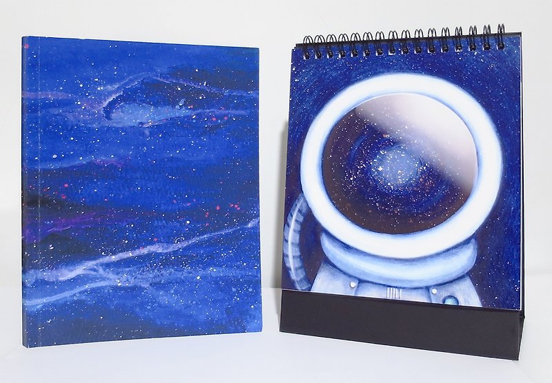[Star Calendar & Astronaut Desk Calendar] Purchase Promotion - Notebooks & Journals - Paper Blue