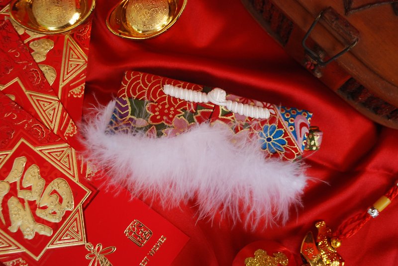 棉．麻 項圈/牽繩 紅色 - Chinese New Year Collection