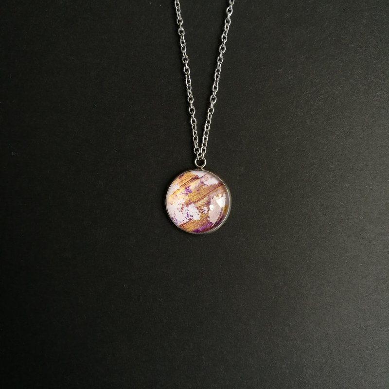 CHEW 'N' GIAM | Hand Painted Necklace [Gold Series] - 項鍊 - 紙 金色