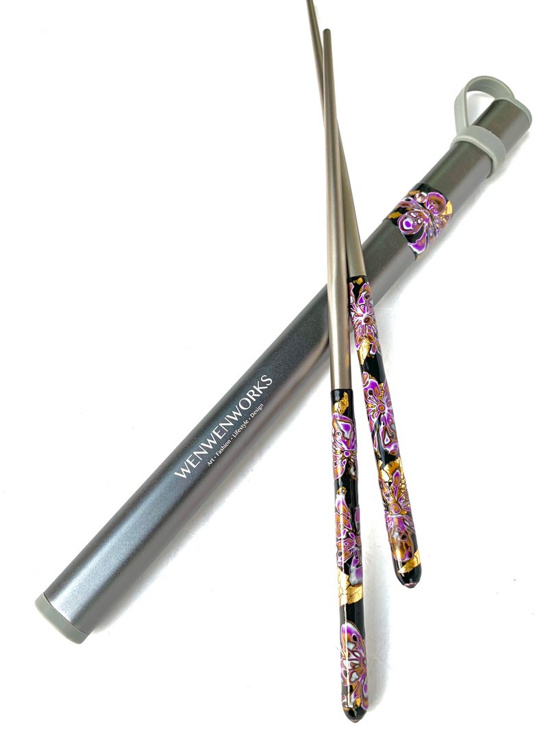 WENWENWORKS Titanium Chopsticks - ตะเกียบ - โลหะ สีทอง