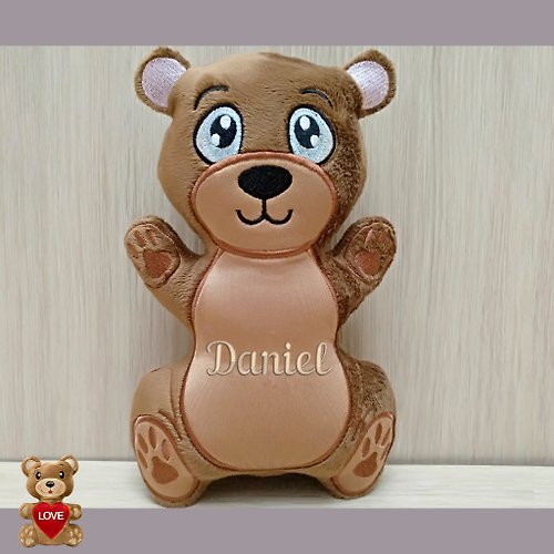Tasha's craft Personalised brown BearTeddy Stuffed Toy ,Super cute personalised soft plush toy