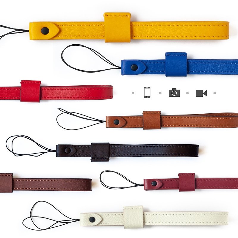 Spot goods SC50 leather wrist band hand strap mobile phone camera are suitable for fast arrival - อุปกรณ์เสริมอื่น ๆ - หนังแท้ หลากหลายสี