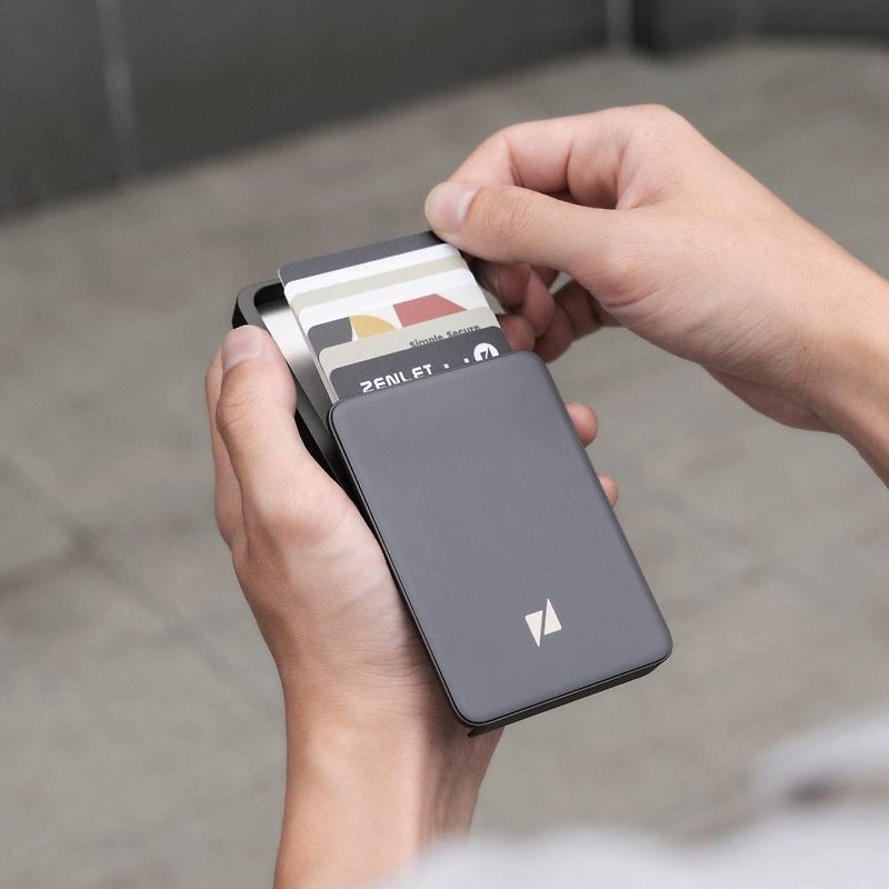 Zenlet 3 Pro Max RFID 防盜行動錢包 雙面感應卡夾 雙層收納 - 銀包 - 鋁合金 灰色