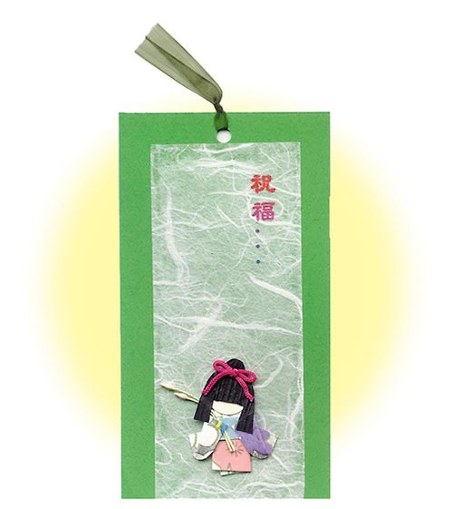 cococats 和紙人形 小巧娃娃 書籤 書卡DIY材料包A-3 003(2組入)