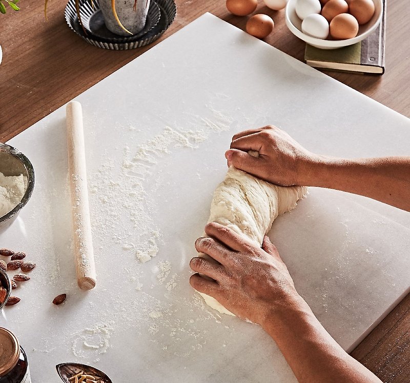 Oversized Natural Marble Cooking Board - เครื่องครัว - หิน ขาว