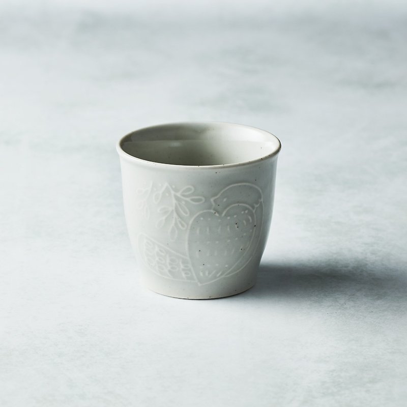 石丸波佐見焼-森の陶器杯の歌-ミストグレー - グラス・コップ - 陶器 グレー