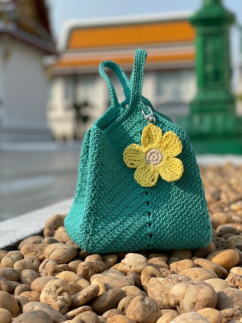 Kameko Green Shumai - 手提包/手提袋 - 其他材質 綠色