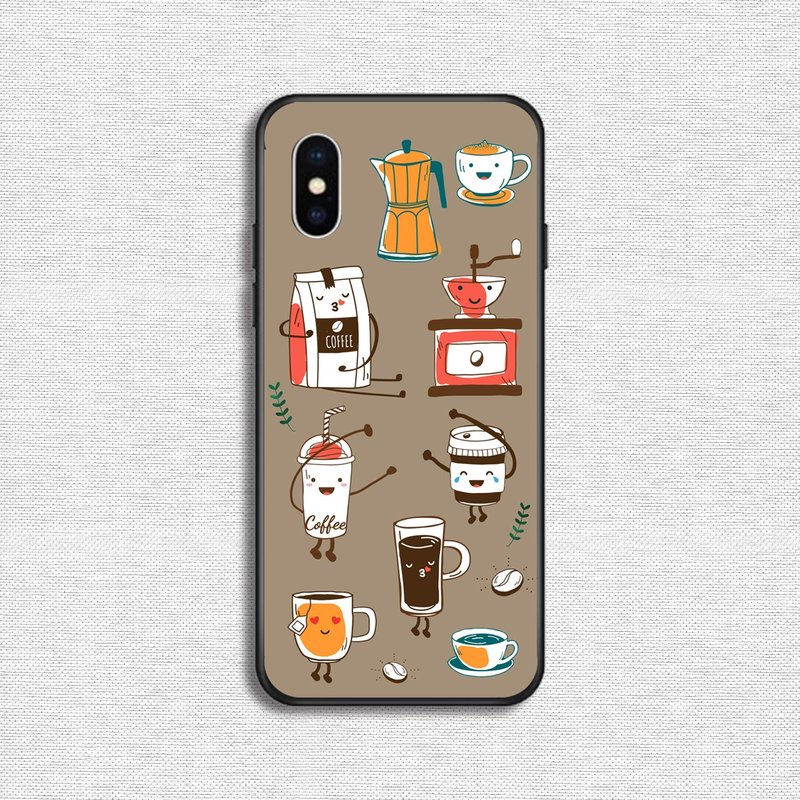 幽默咖啡 手機殼 - 手機殼/手機套 - 矽膠 咖啡色