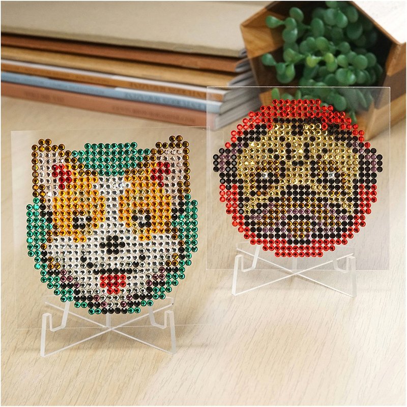 Rhinestone Craft-狗狗水鑽裝飾DIY材料包 - 其他 - 其他材質 橘色