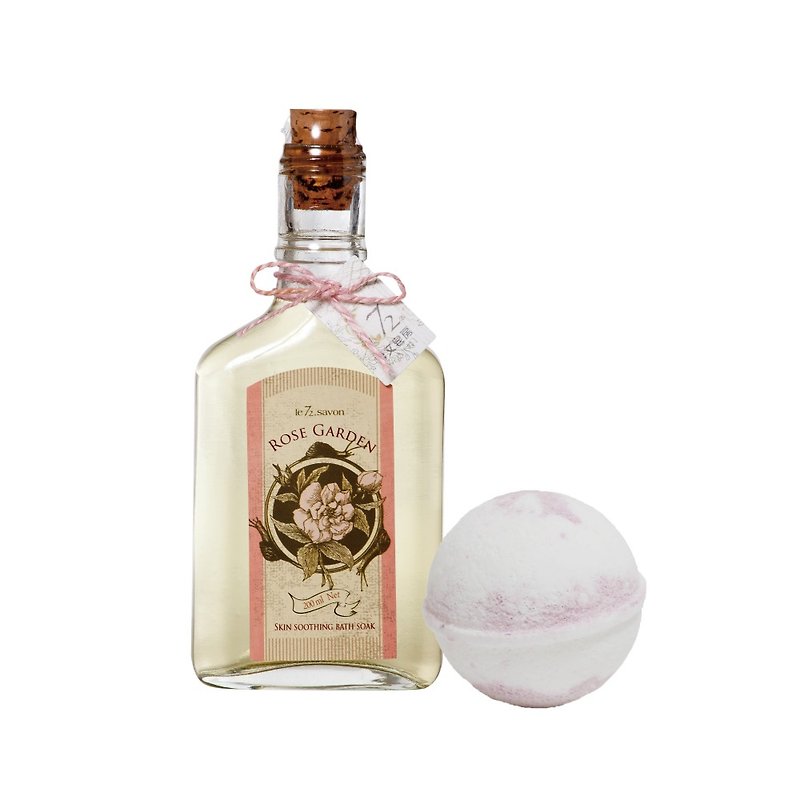 玫瑰園泡澡沐浴精  加贈市價230元-珍珠雲朵泡泡球 - 沐浴露/番梘 - 精油 粉紅色