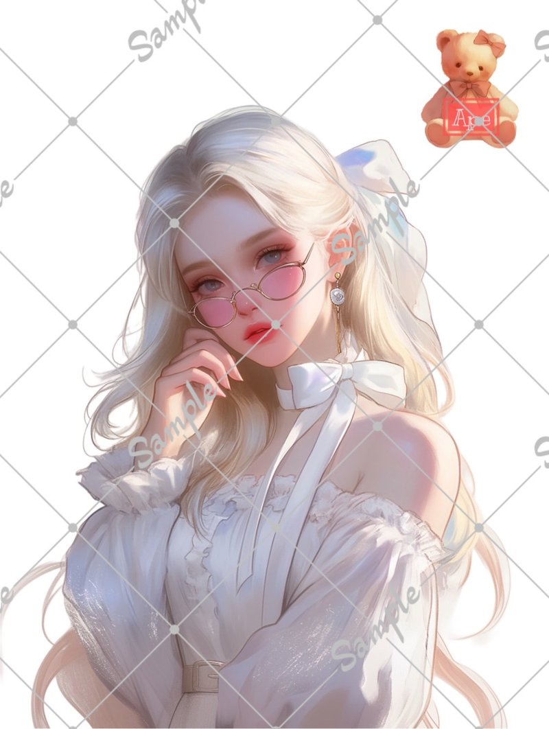 オリジナル人物ステッカー 装飾ステッカー  5枚入 - 貼紙 - 紙 