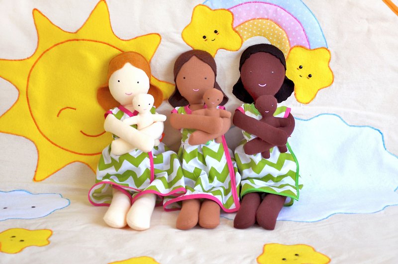 Birthing demo doll with newborn baby, Pregnancy,  - 手工娃娃 - Therapy doll - doll - 寶寶/兒童玩具/玩偶 - 其他材質 多色