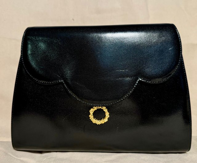 極美品　HANAE MORI ALMA EN LOSE HANAE MORI 森英恵 2-way clutch Shoulder Bag beige leather