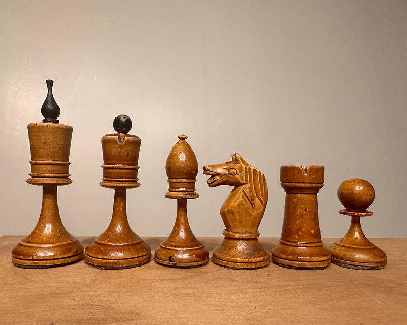 Rarest Russian Soviet chess set called BFI / Vsekokhudozhnik - บอร์ดเกม - ไม้ สีดำ