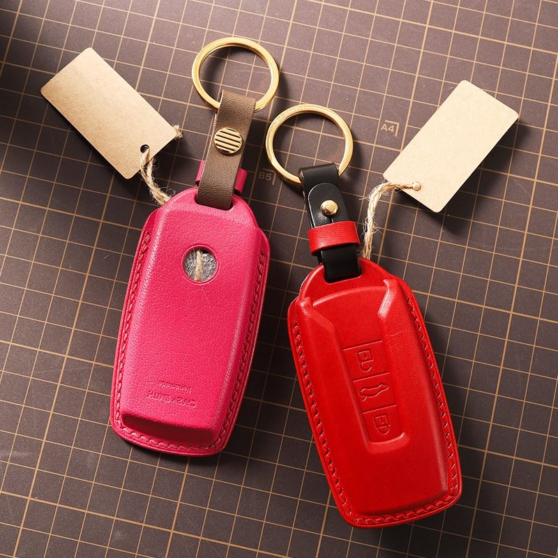 【瘋匠訂制】全手工工藝禮品 汽車鑰匙套 For Volkswagen大眾福斯 - 鑰匙圈/鑰匙包 - 真皮 