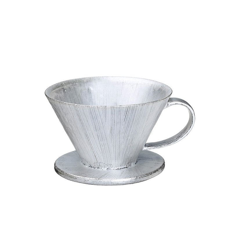 シルバーグレーズコーヒーフィルターカップ - コーヒードリッパー - 陶器 シルバー