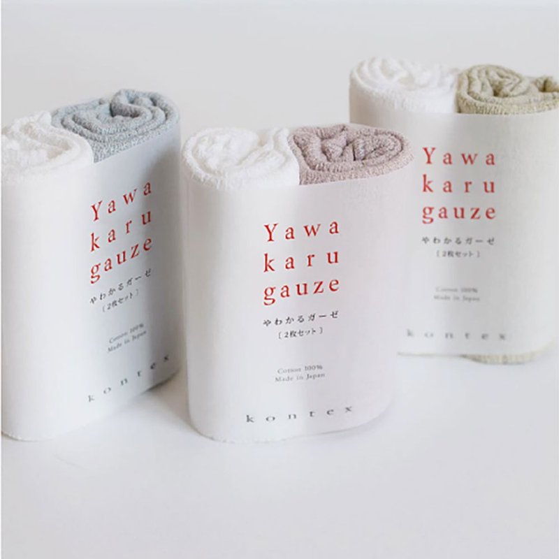日本 kontex YAWAKARU GAUZE系列輕薄快乾紗布家事巾 - 毛巾/浴巾 - 棉．麻 多色