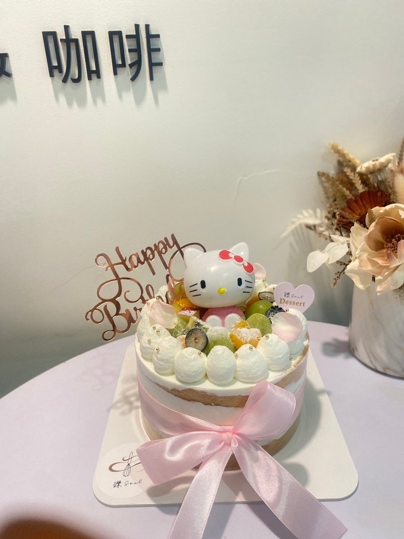 hellow kitty doll naked cake doll cake taro pudding cake customized dessert - เค้กและของหวาน - อาหารสด 