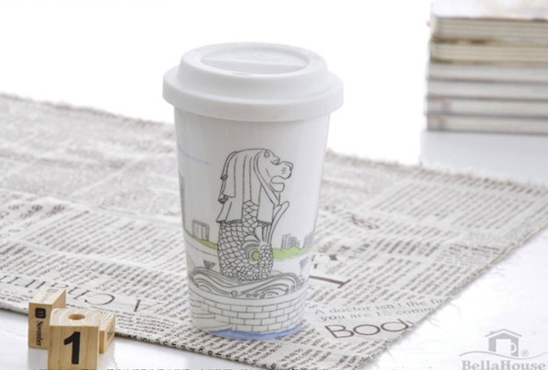 JB Design I am not a paper cup~ Singapore Merlion - Mugs - Other Materials 
