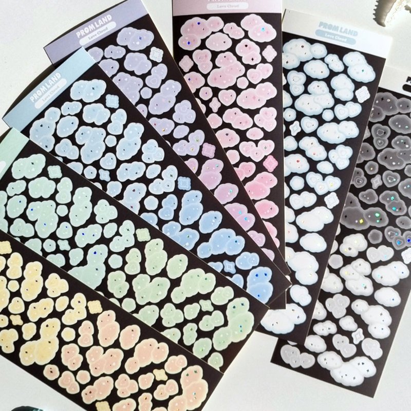 Love Cloud Deco korea stickers pack - 貼紙 - 其他材質 多色